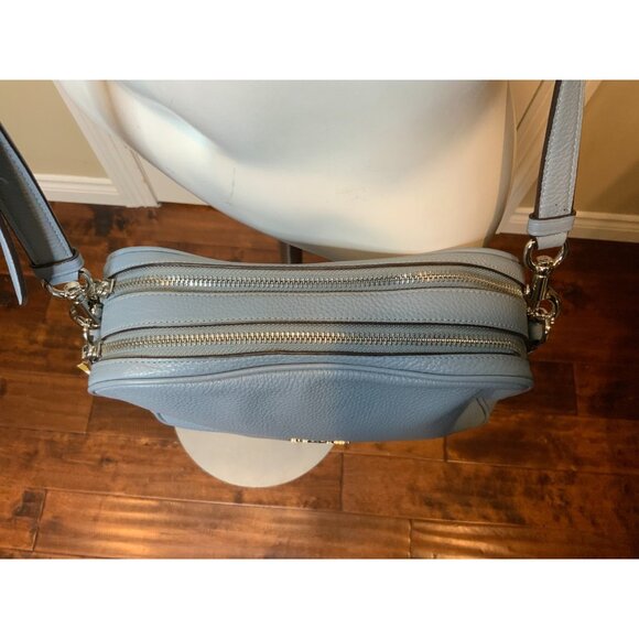Coach Light Blue Refined Pebbled Isla Chain Crossbody - Picture 3 of 9